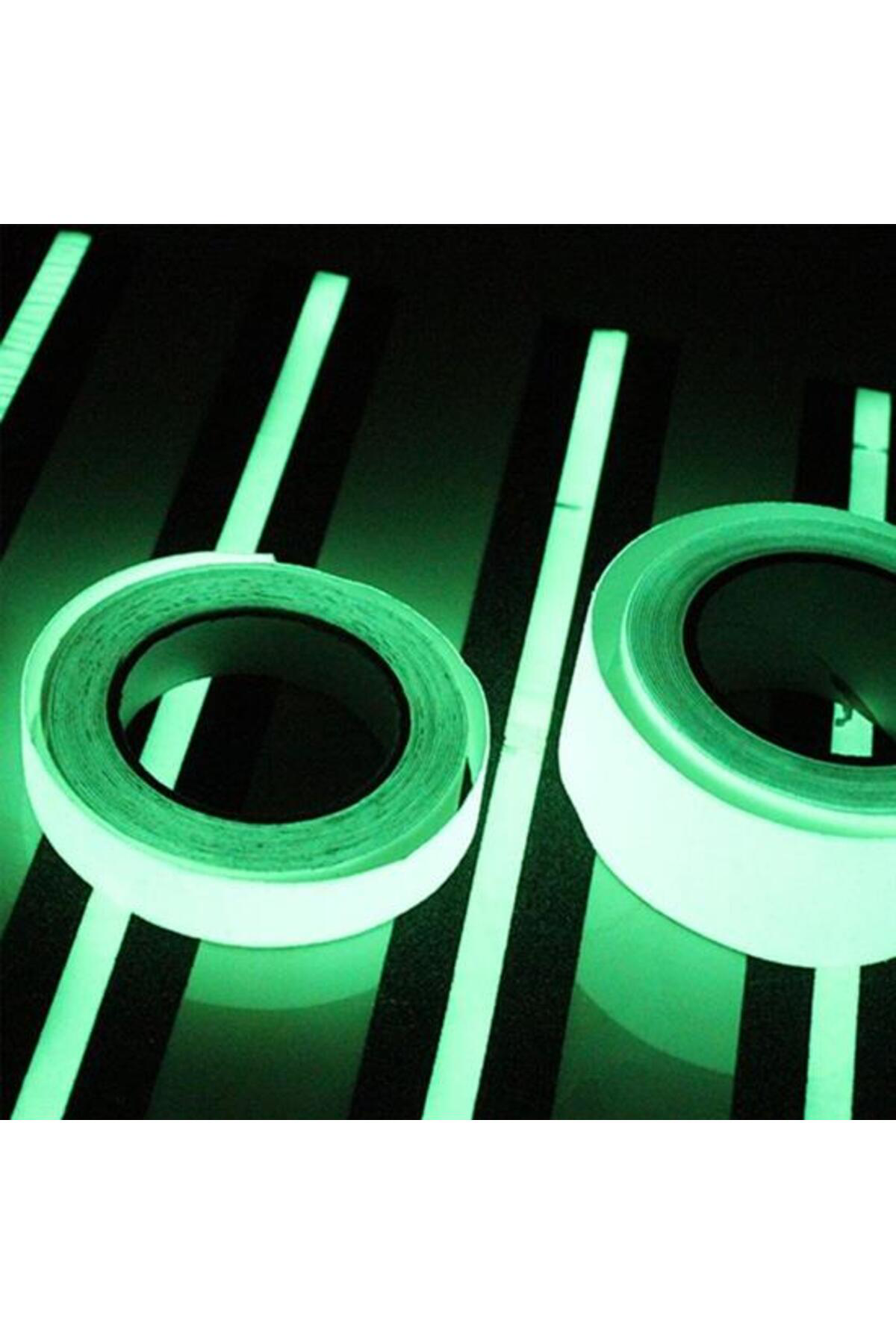 Ok Aksesuar Karanlıkta İşık Veren Yansıyan 4 Metre Fosforlu Yeşil Şerit Bant
