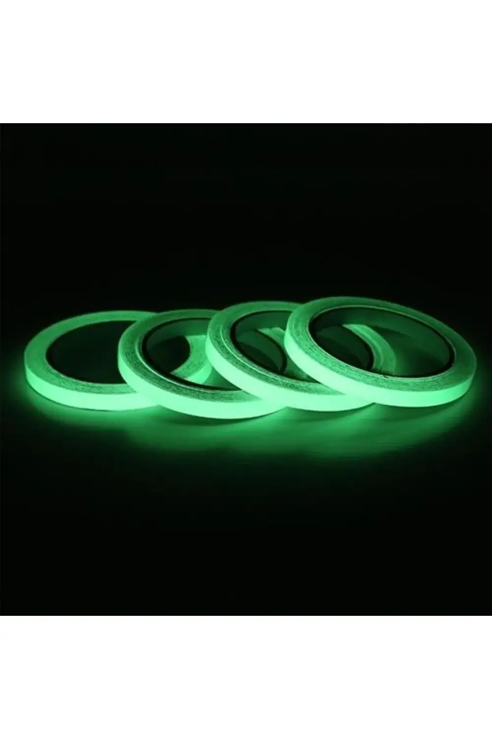 ® Karanlıkta Işık Veren Yansıyan 4 Metre Fosforlu Yeşil Şerit Ban
