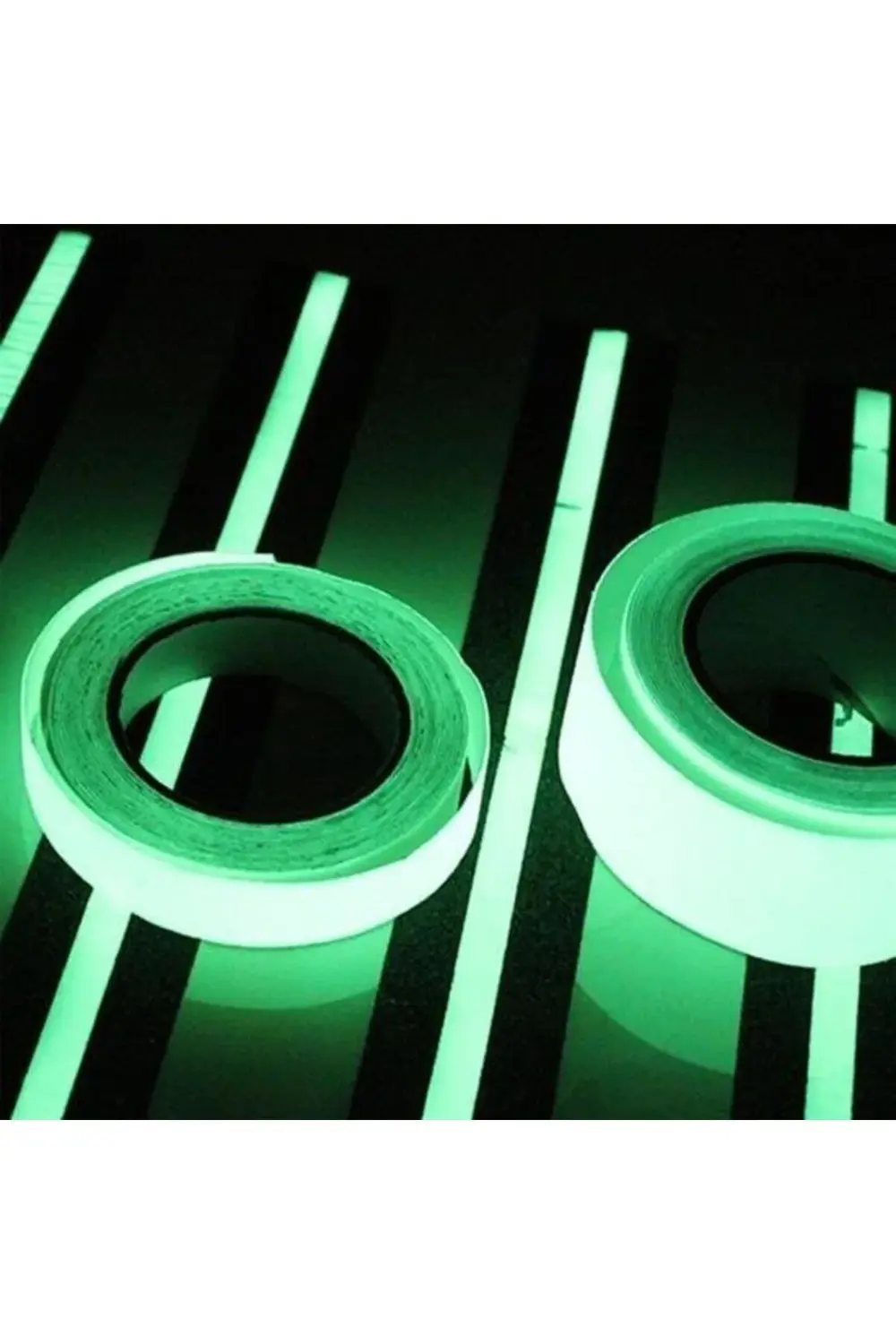 ® Karanlıkta Işık Veren Yansıyan 4 Metre Fosforlu Yeşil Şerit Ban