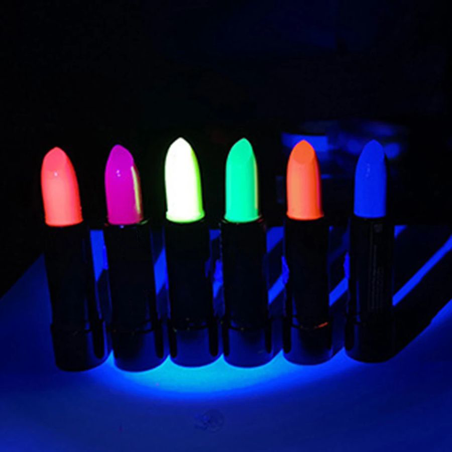 Karanlıkta Parlayan Yanan UV Neon Ruj Yüz Boyama 6 Adet 6 Renk Td