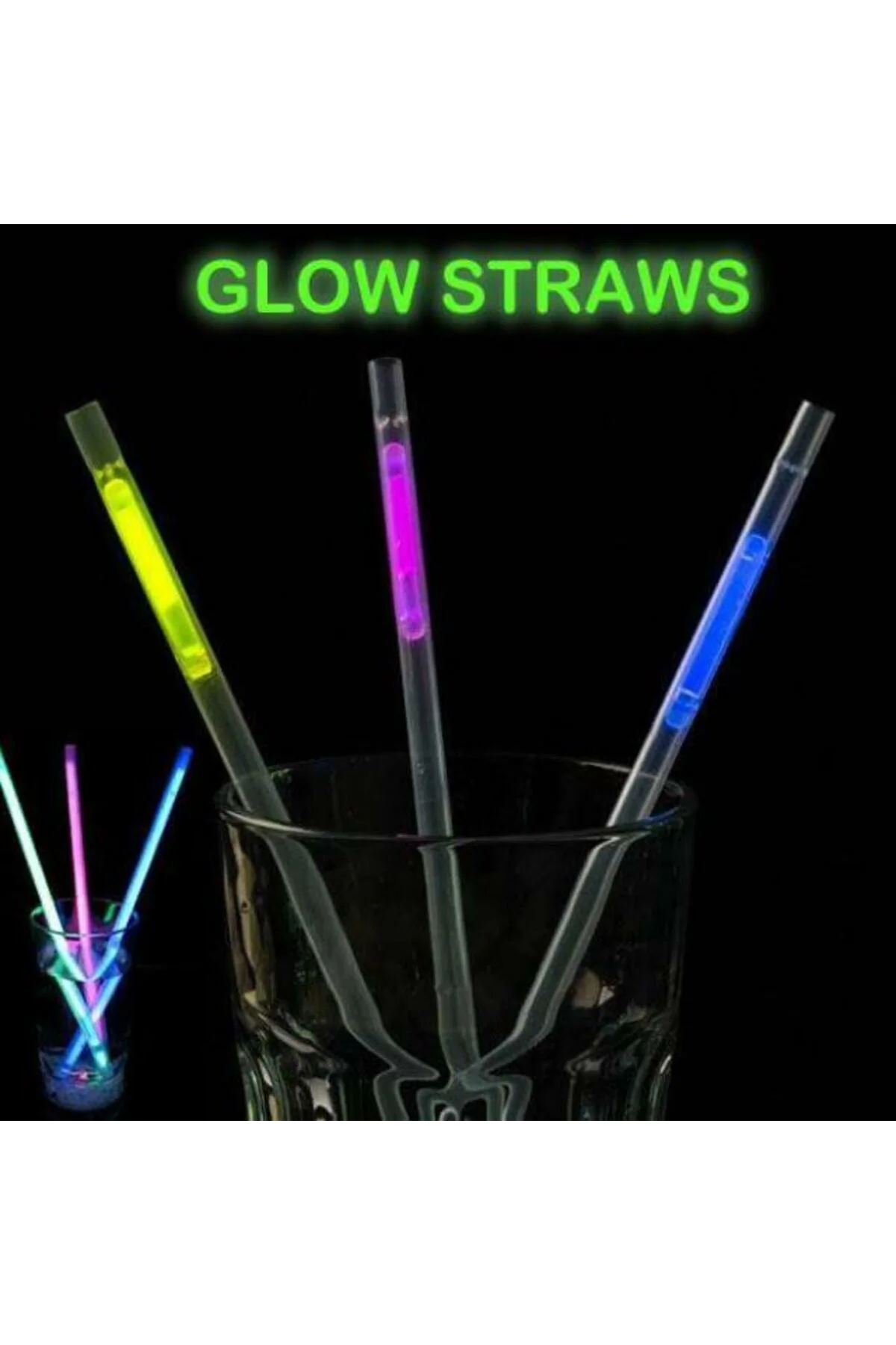 Karanlıkta Parlayan Glow Fosforlu Pipet 3 Renk 3 Adet GO50603079 Karanlıkta Parlayan Glow Fosforlu Pipet 3 Renk 3 Adet GO50603079