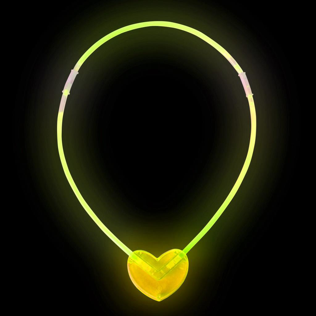 Karanlıkta Yanan Glow Stick Kalp Şekilli Kolye 6 Renk 6 Adet Karanlıkta Yanan Glow Stick Kalp Şekilli Kolye 6 Renk 6 Adet