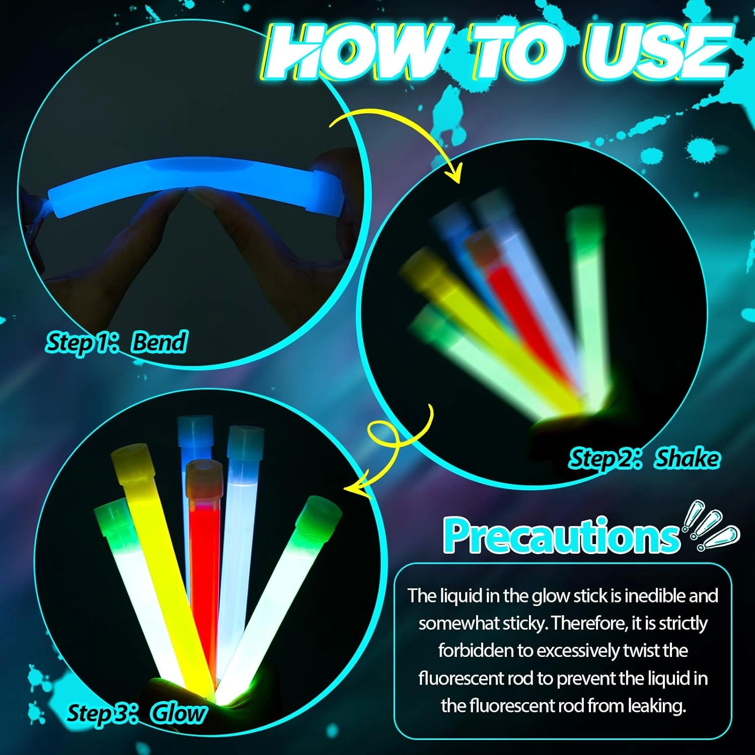 Karanlıkta Yanan Asılabilir İp Aparatlı Glow Stick Kolye Glow Sti Karanlıkta Yanan Asılabilir İp Aparatlı Glow Stick Kolye Glow Sti
