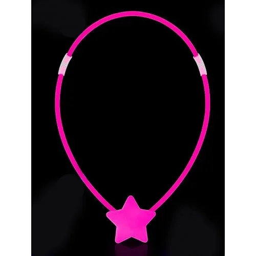Karanlıkta Yanan Glow Stick Yıldız Kolye - 6 Adet