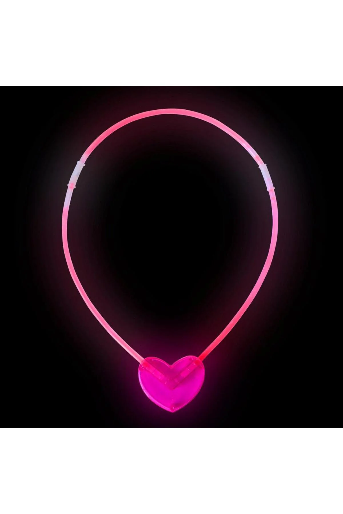 Karanlıkta Yanan Glow Stick Kalp Şekilli Kolye 6 Renk 6 Adet