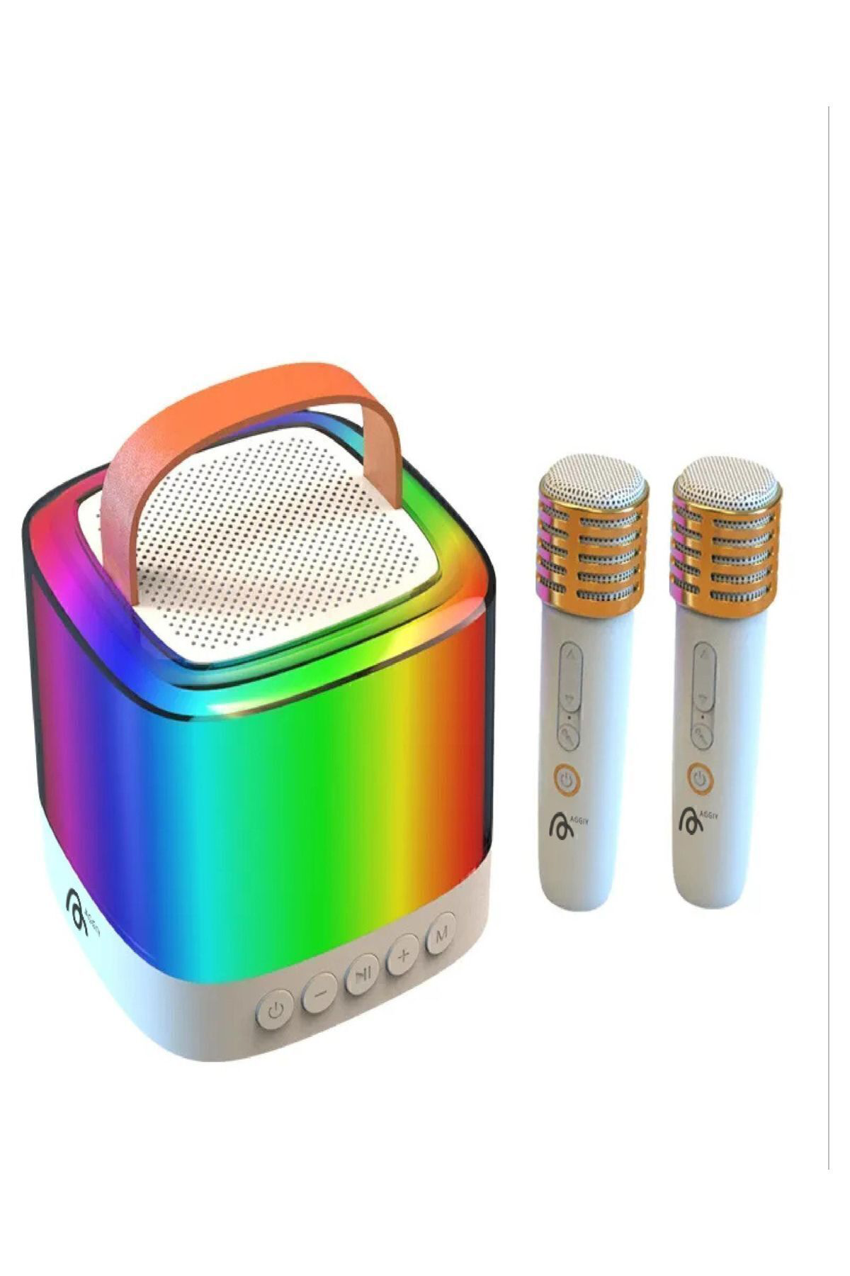 Vothoon Karaoke Bluetooth Hoparlör Aggıy Ag-S7 Kablosuz Mikrofonlu Rgb Le