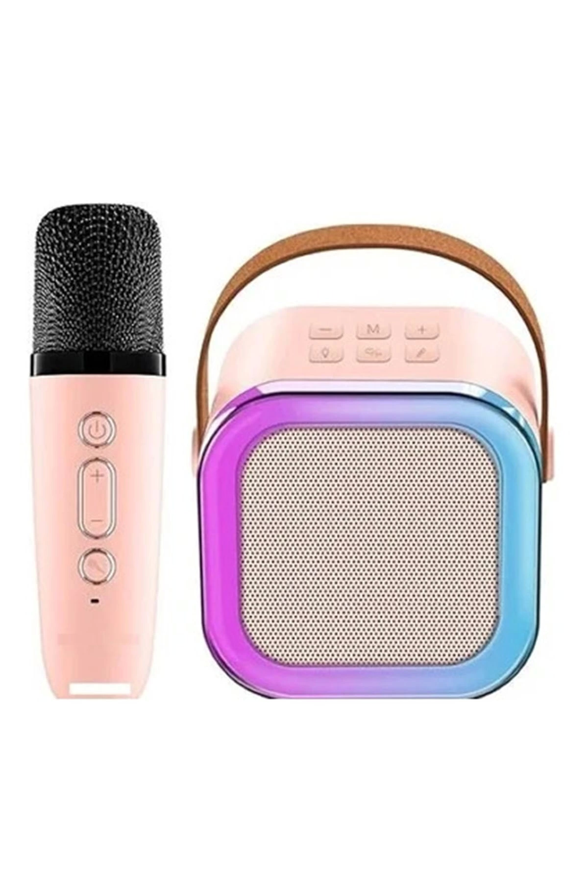 Just Cheap Store Karaoke Kablosuz Hoparlör Mikrofonlu Rgb İşikli Bluetooth Speaker
