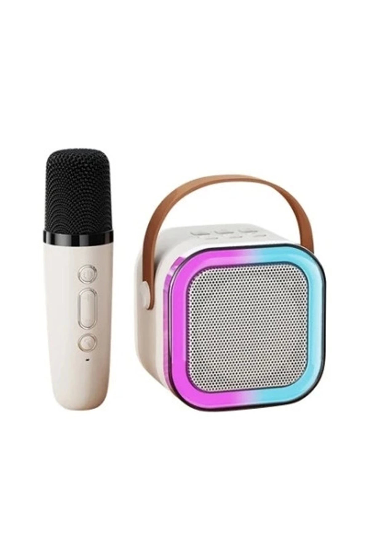 Just Cheap Store Karaoke Kablosuz Hoparlör Mikrofonlu Rgb İşikli Bluetooth Speaker