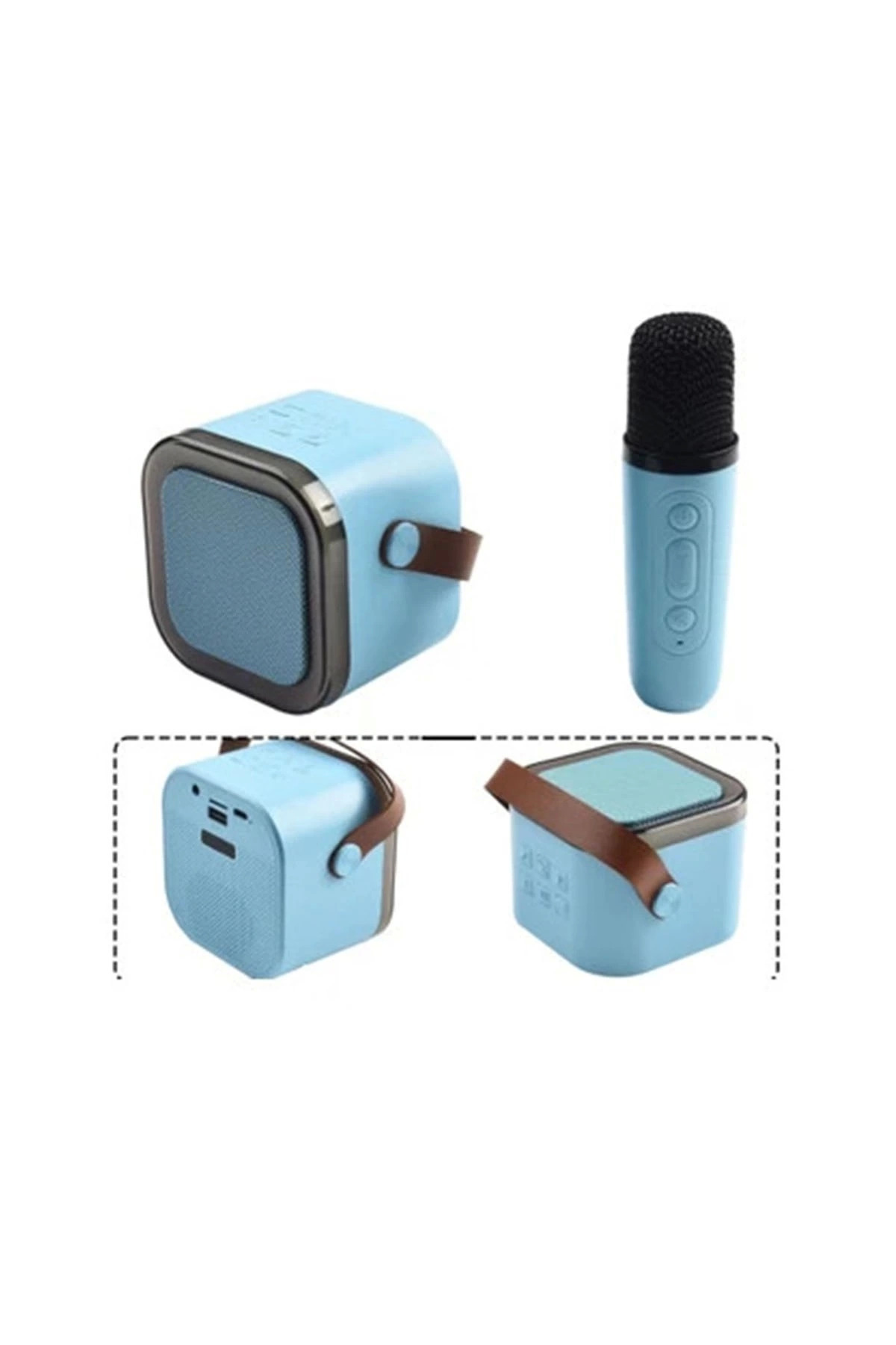 Butik Karaoke Kablosuz Hoparlör Mikrofonlu Rgb İşıklı Bluetooth Speaker