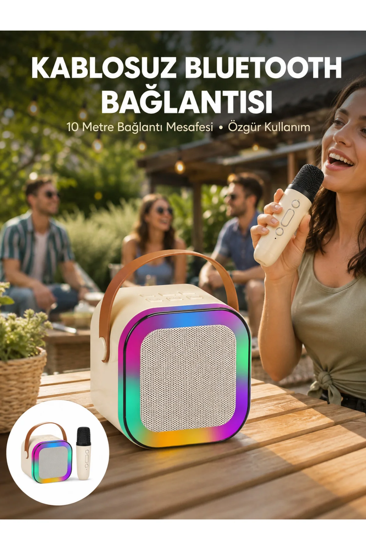 Karaoke Mikrofon Hoparlör Seti 6 Saat Kullanım Süresi Yeni Nesil Karaoke Mikrofon Hoparlör Seti 6 Saat Kullanım Süresi Yeni Nesil