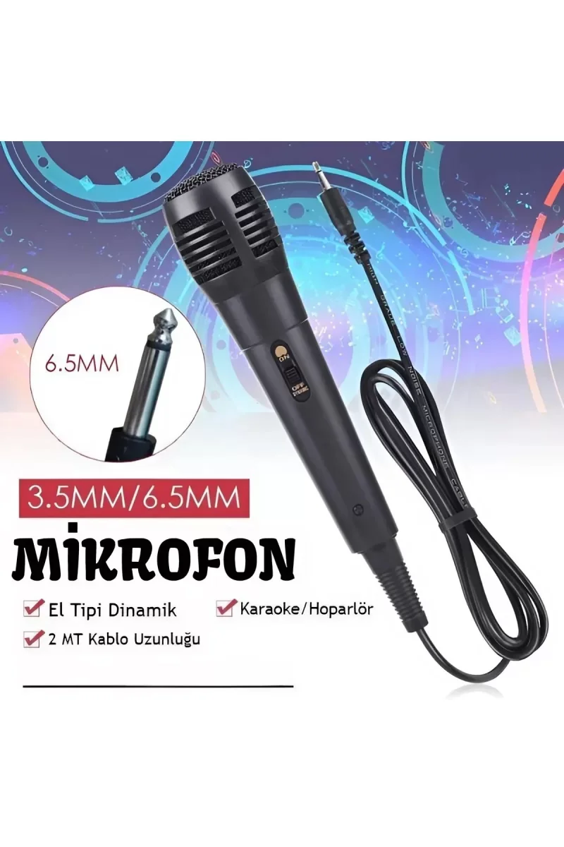 Karaoke Mikrofon Kablolu Mikrofon 6.5 Mm Karaoke Mikrofonu ( Lisi