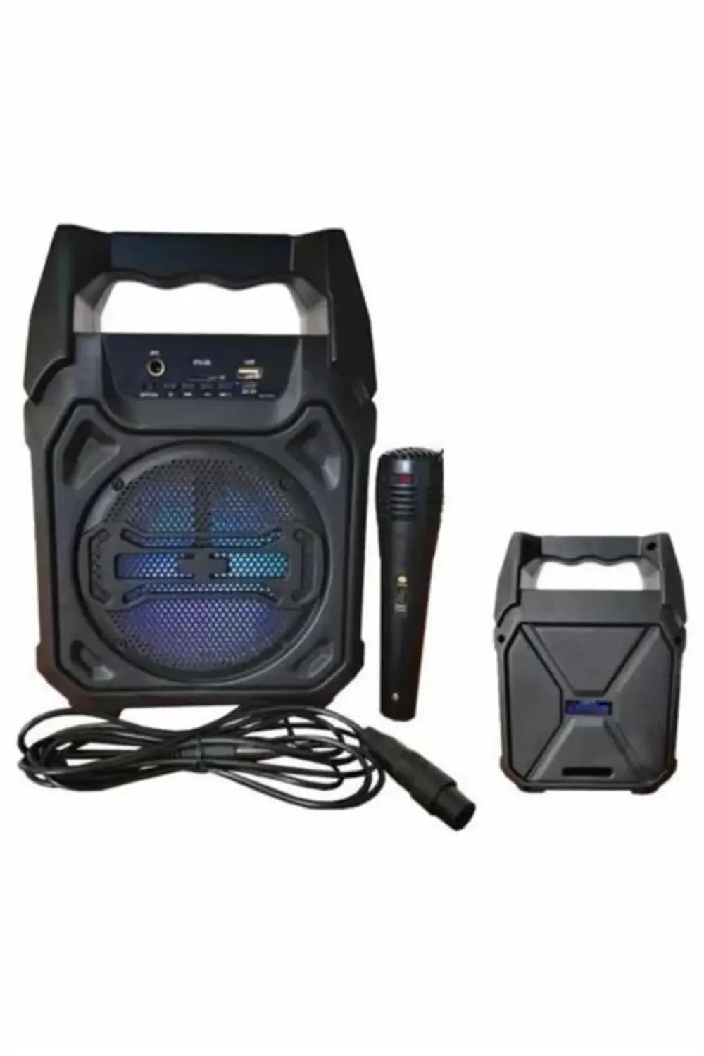 Karaoke Mikrofonlu Fm Radyolu Bluetooth Hoparlör Yüksek Ses Kalit