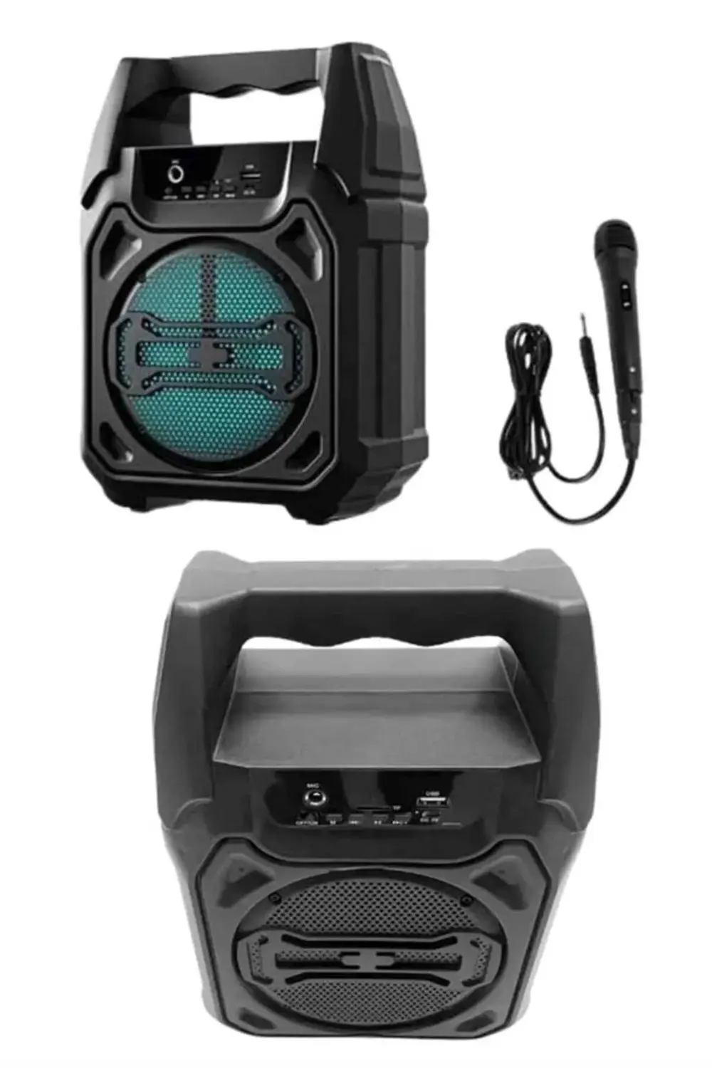 Karaoke Mikrofonlu Fm Radyolu Bluetooth Hoparlör Yüksek Ses Kalit