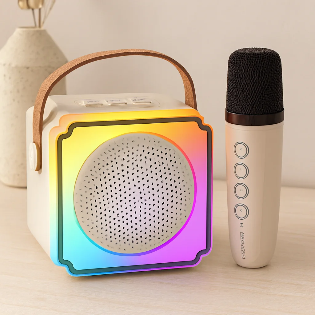 Karaoke Mikrofonlu Taşınabilir Bluetooth Hoparlör (Işıklı, USB Şarjlı) Fiyatı, Yorumları ve Özellikleri