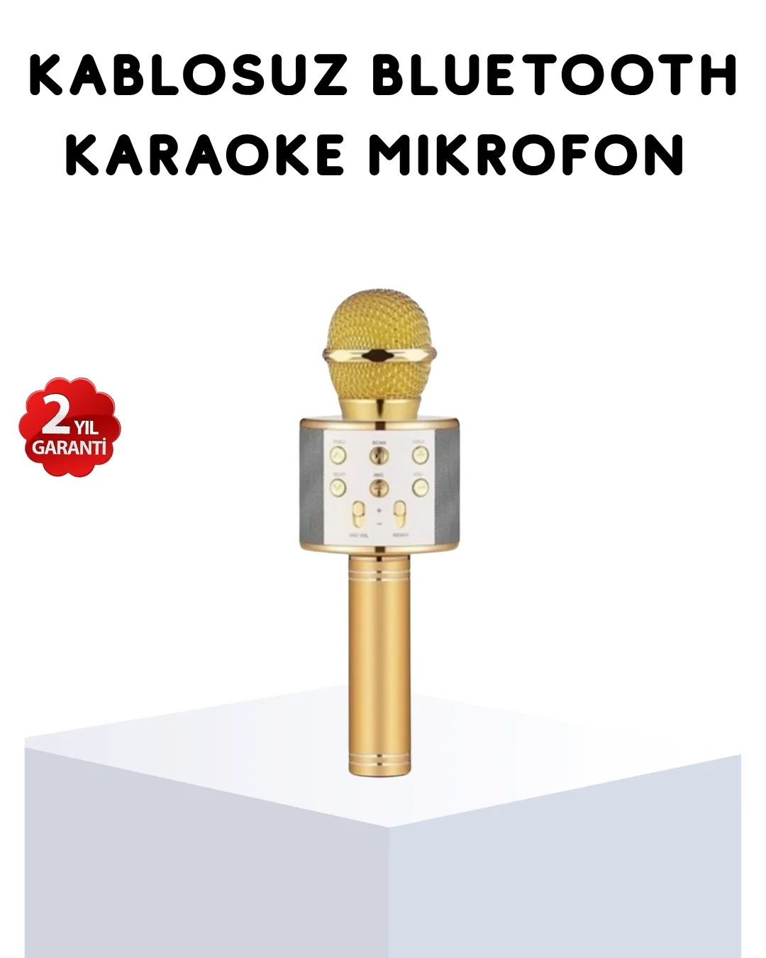 Karaoke Mikrofonu Bluetooth USB AUX Girişli Yankı Efektli Karaoke Mikrofonu Bluetooth USB AUX Girişli Yankı Efektli