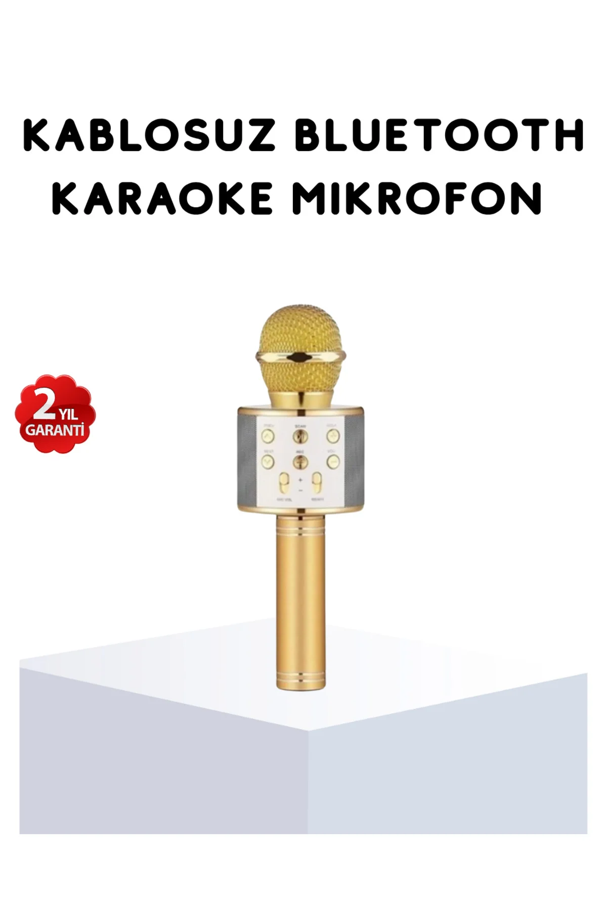 Karaoke Mikrofonu Bluetooth Usb Aux Girişli Yankı Efektli