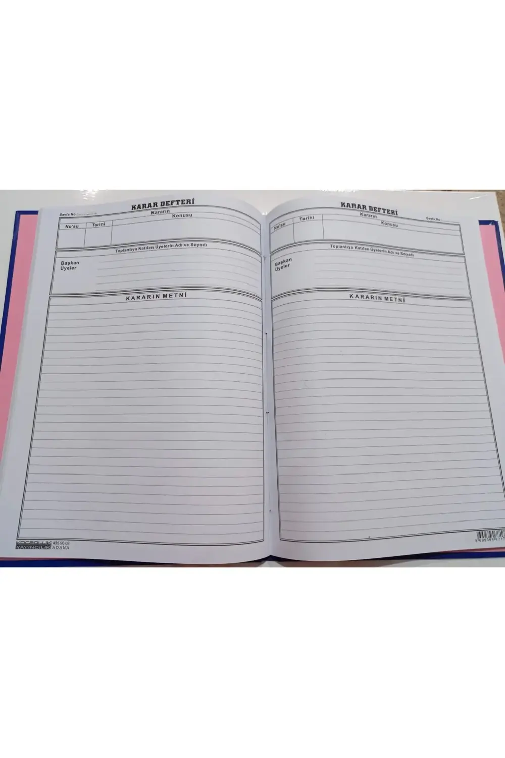 Karar Defteri (100 Yaprak Ciltli -a4 Ebad)
