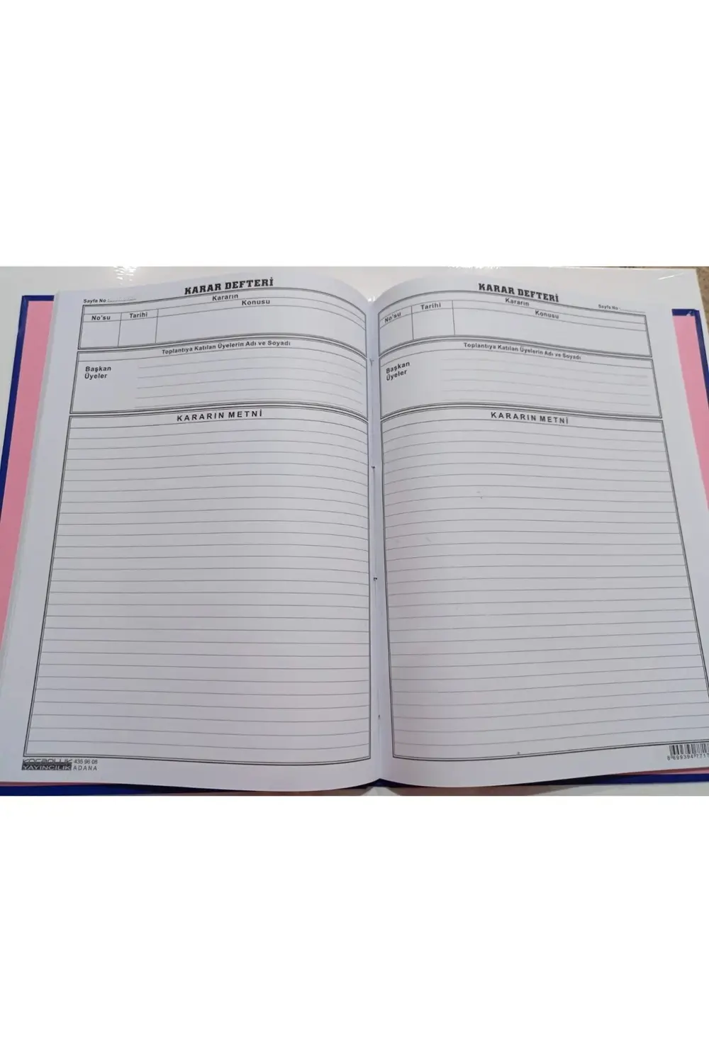 Karar Defteri (100 Yaprak Ciltli -a4 Ebad)