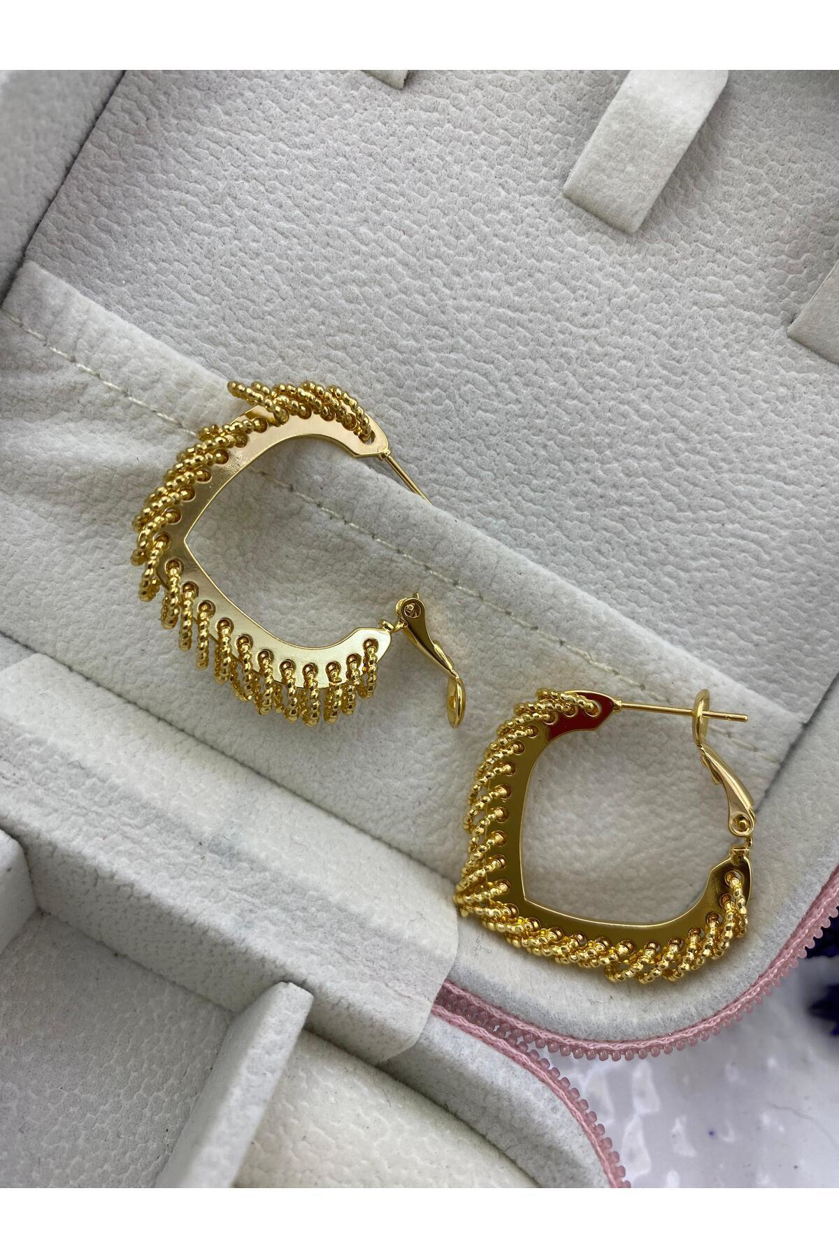 Arescollection Kararmaz İthal Çelik Hareketli Halka Küpe