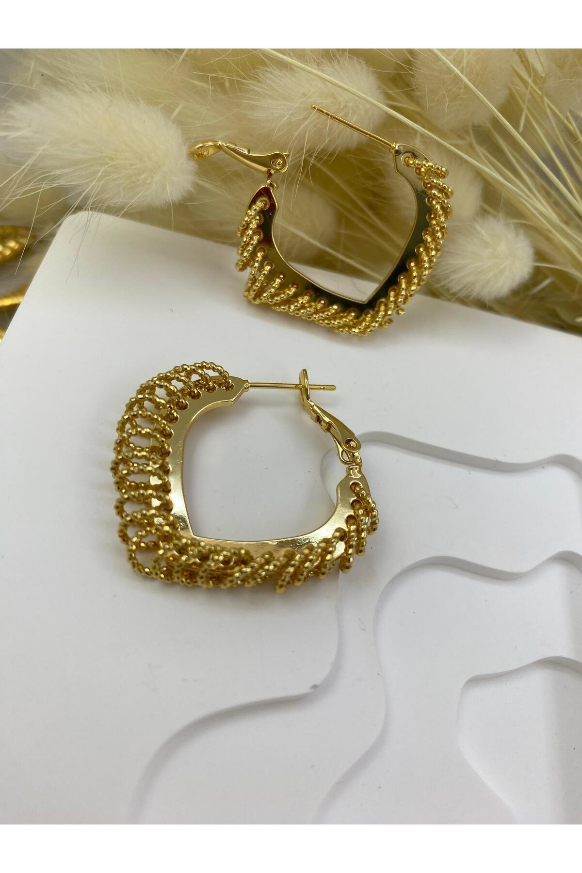 Arescollection Kararmaz İthal Çelik Hareketli Halka Küpe