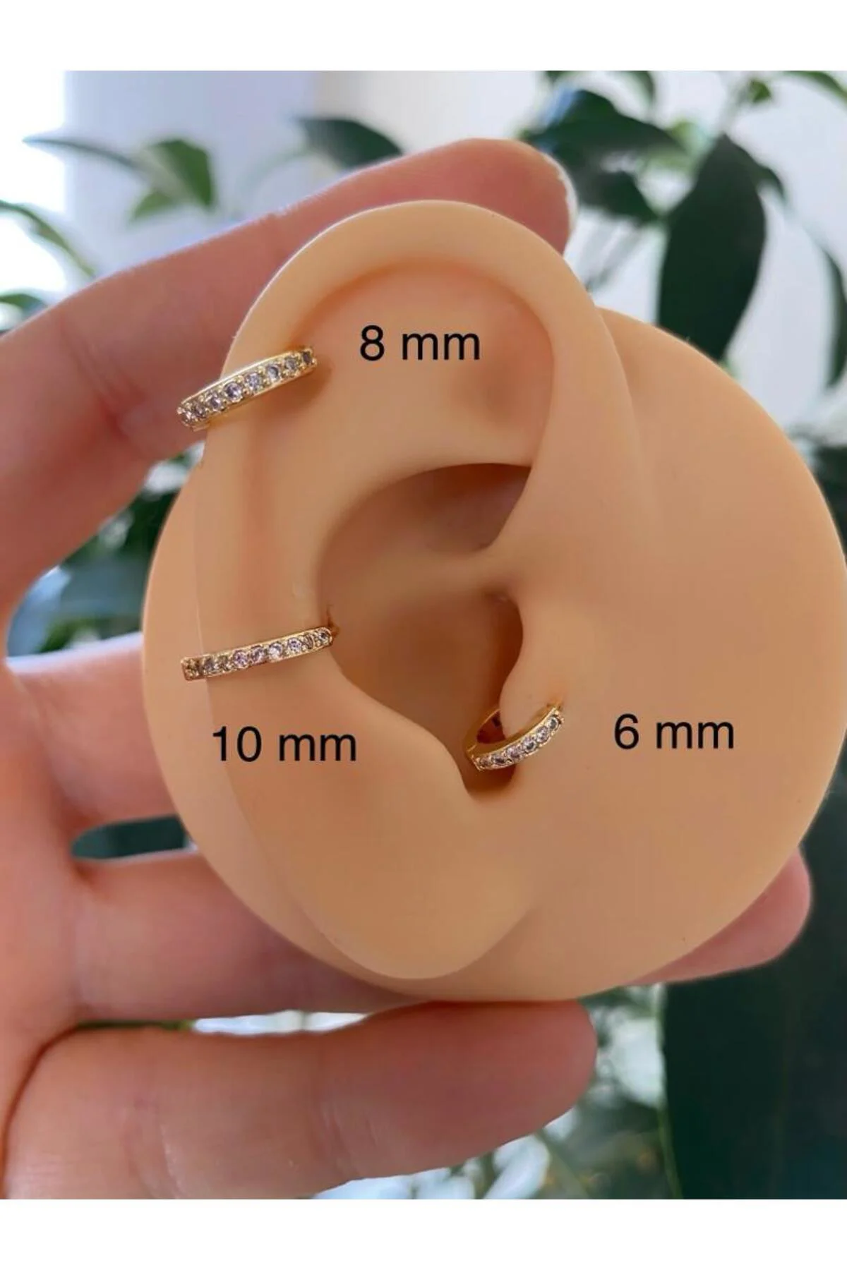 KARARMAZ ZİRKON TAŞLI HALKA TRAGUS HELİX CONCH LOBE ROOK UYUMLU 1