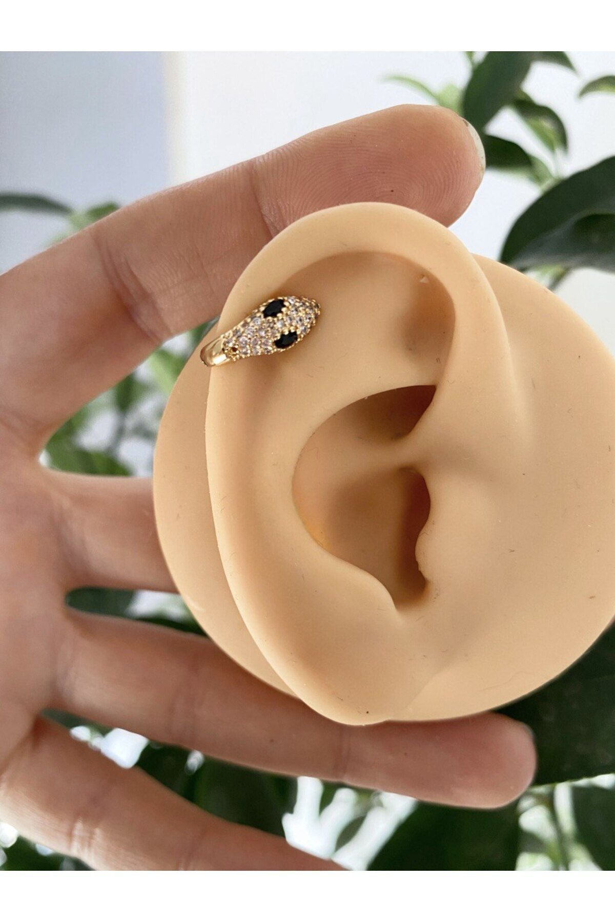 Arescollection Kararmaz Zirkon Taşli Earcuff Sıkıştırmalı Kıkırdak Conch Orbital