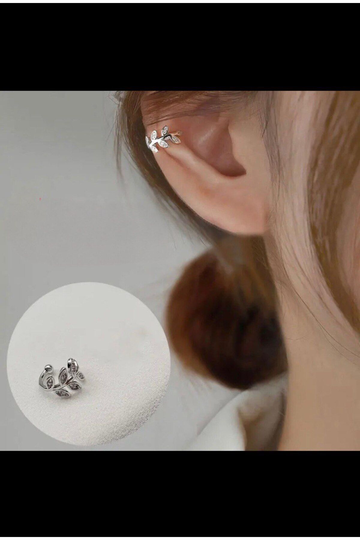 Arescollection Kararmaz Zirkon Taşlı Earcuff Sıkıştırmalı Kıkırdak Conch Orbital
