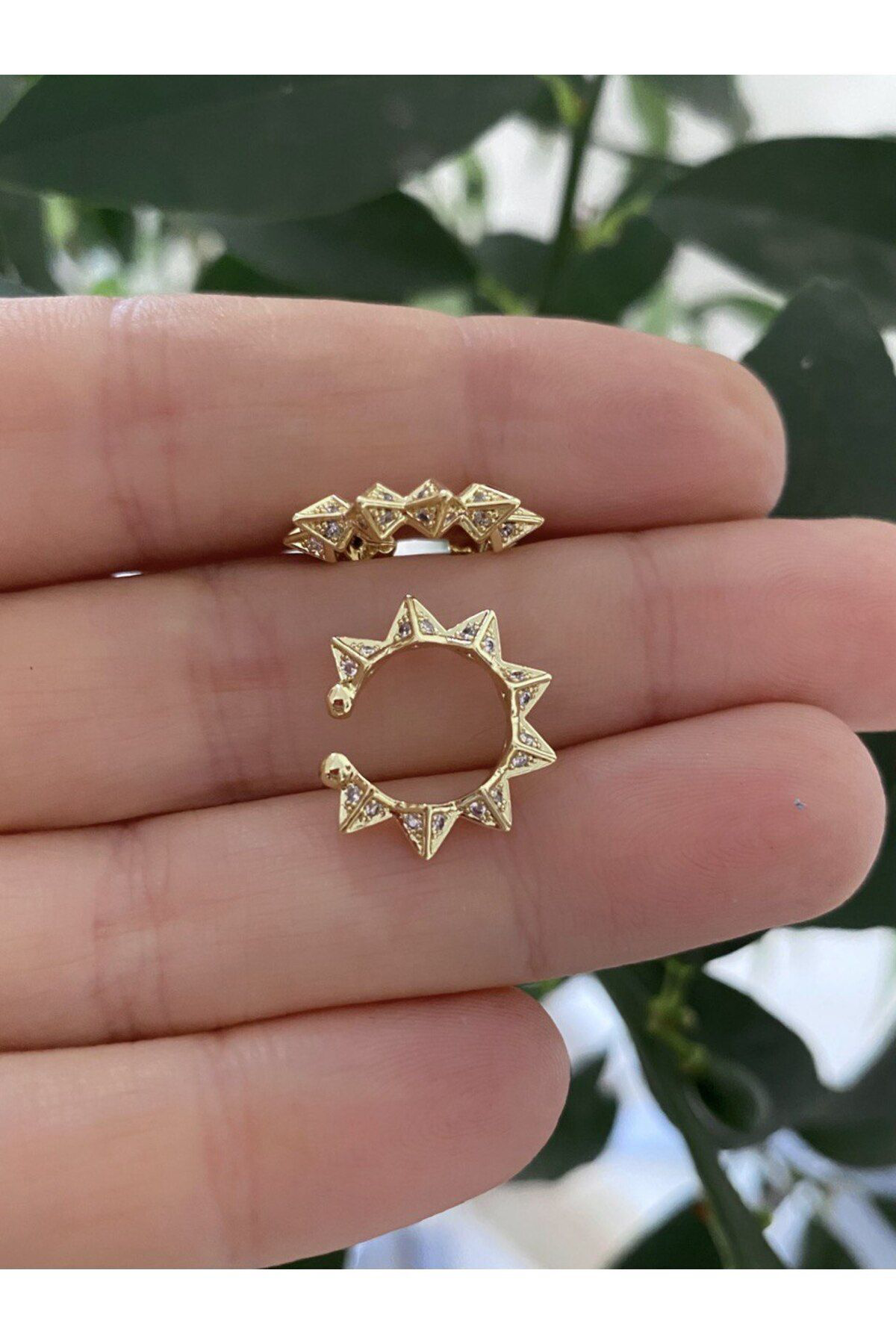 Arescollection Kararmaz Zirkon Taşli Earcuff Sıkıştırmalı Kıkırdak Conch Orbital