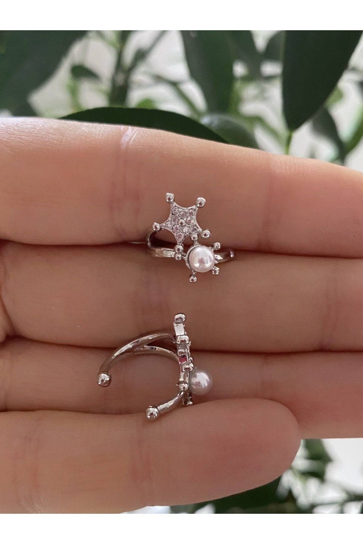 Arescollection Kararmaz Zirkon Taşli Earcuff Sıkıştırmalı Kıkırdak Conch Orbital