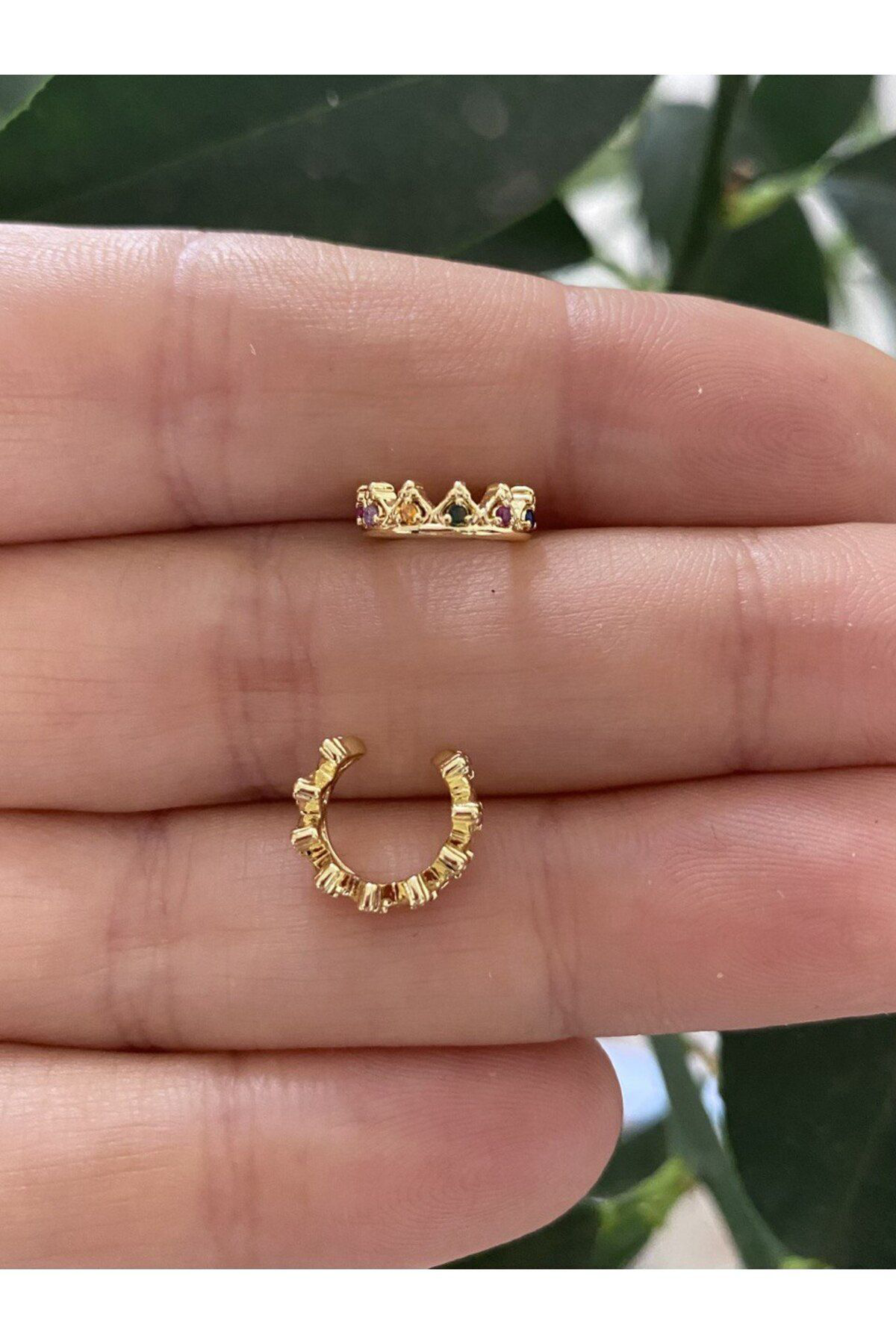 Arescollection Kararmaz Zirkon Taşli Earcuff Sıkıştırmalı Kıkırdak Conch Orbital