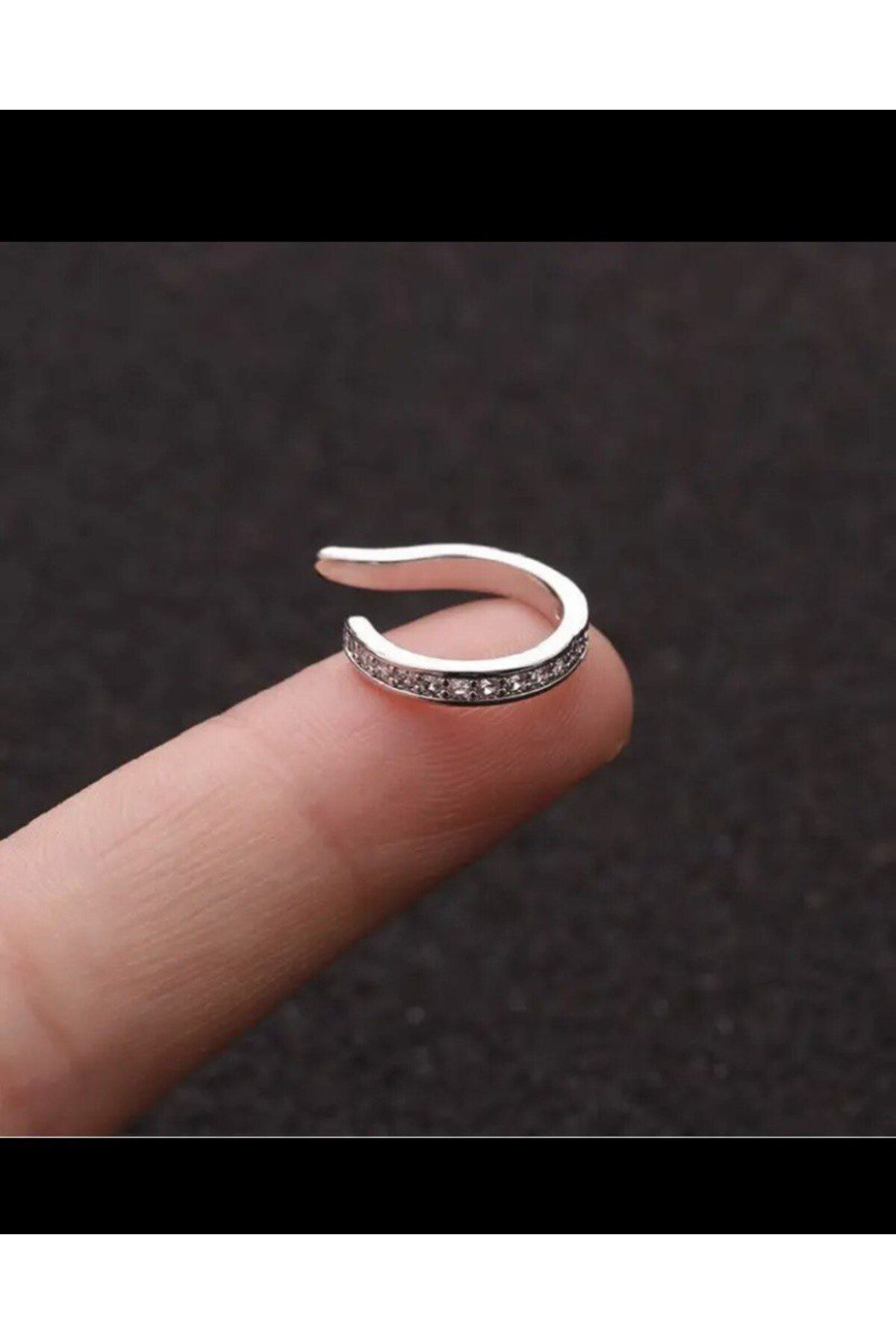 Arescollection Kararmaz Zirkon Taşlı Earcuff Sıkıştırmalı Kıkırdak Conch Orbital