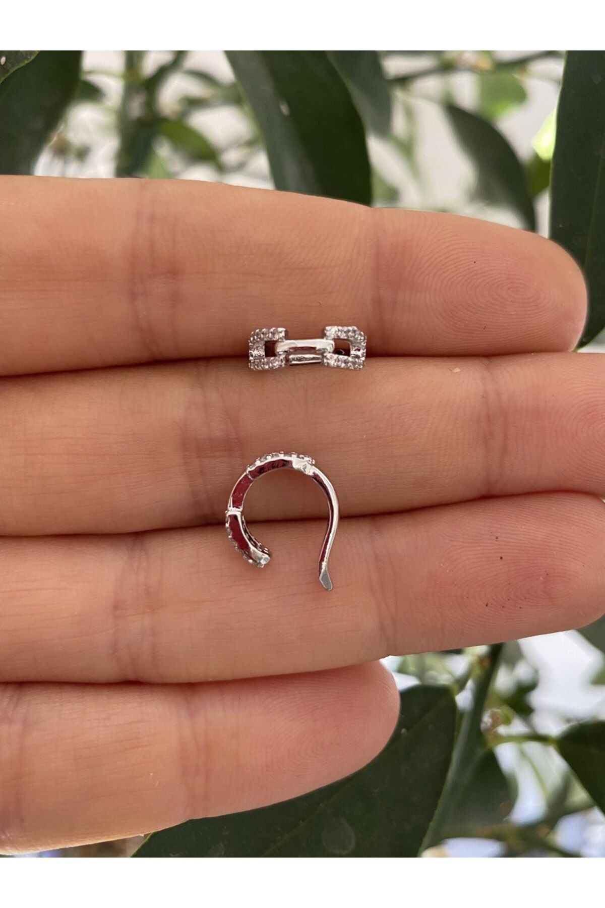 Arescollection Kararmaz Zirkon Taşli Earcuff Sıkıştırmalı Kıkırdak Conch Orbital