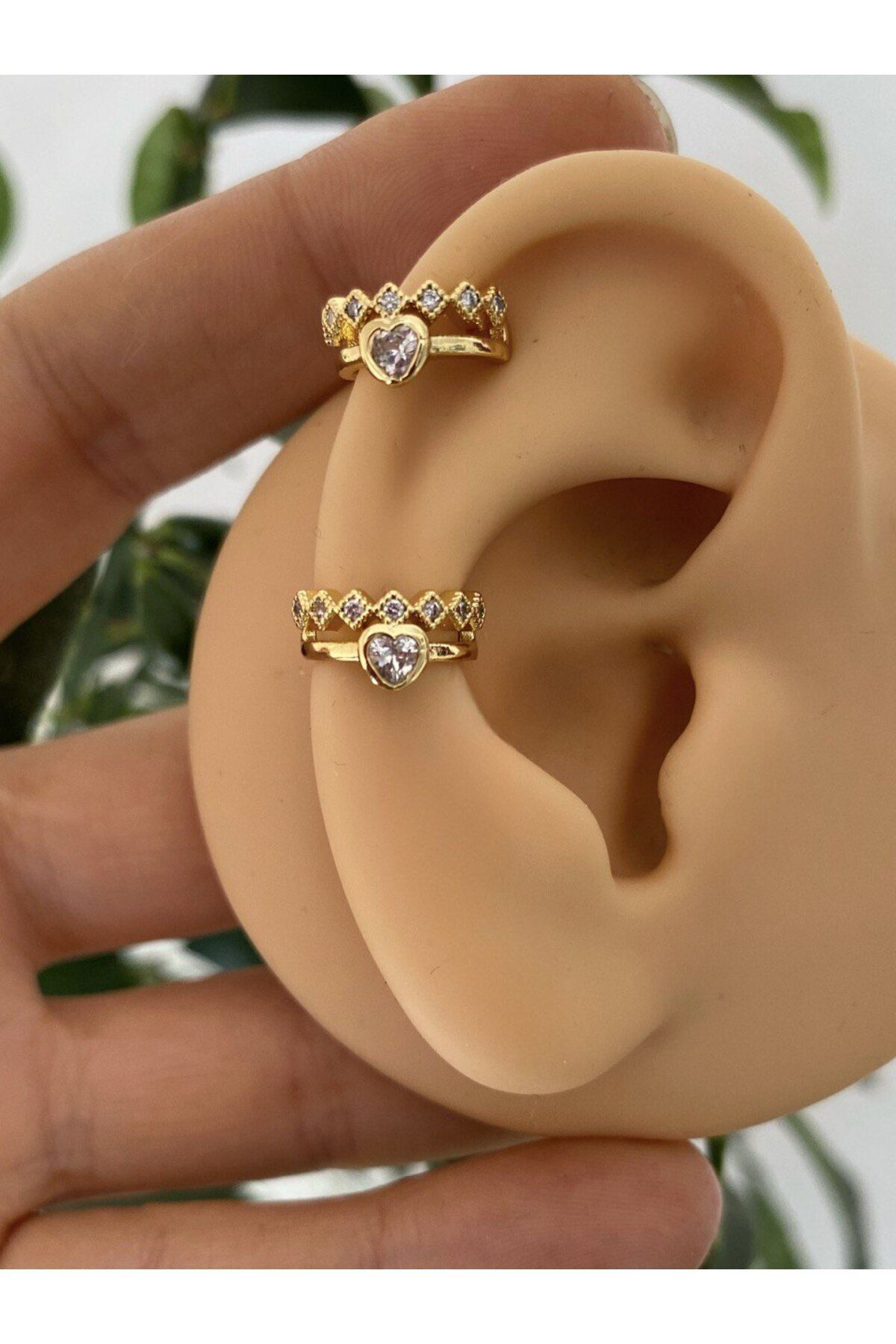 Arescollection Kararmaz Zirkon Taşli Earcuff Sıkıştırmalı Kıkırdak Conch Orbital