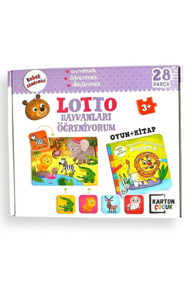 Karatay Yayınları Bebek Akademisi Lotto Hayvanları Öğreniyor