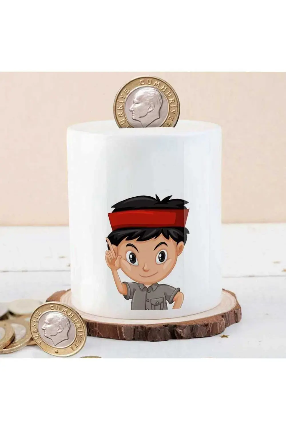 Karateci Küçük Çocuk Para Birikim Kumbarası-1308-10397