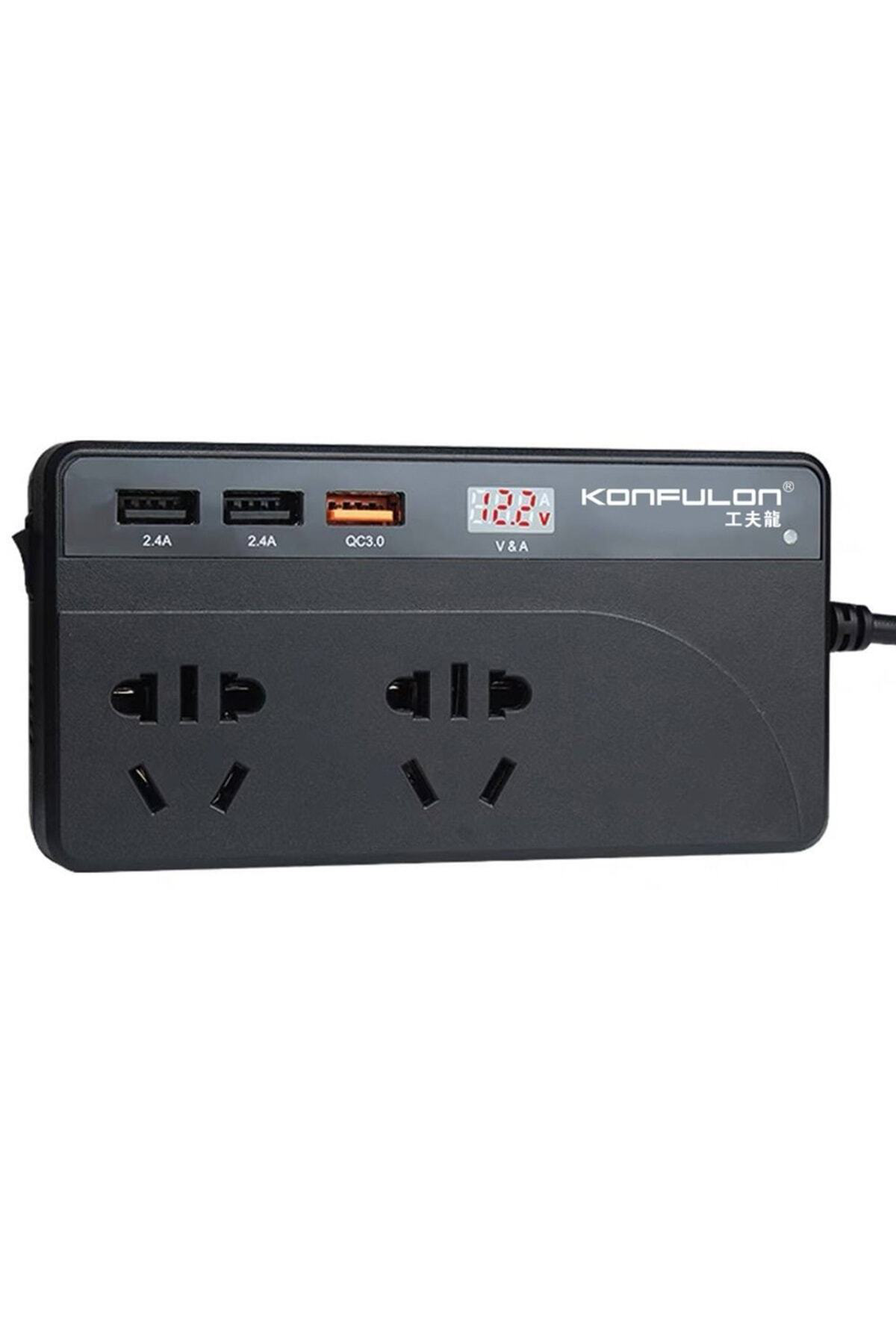 Karavan 220 Volt Şarj Cihazı invertör Çakmak Girişli 200 Watt Ele