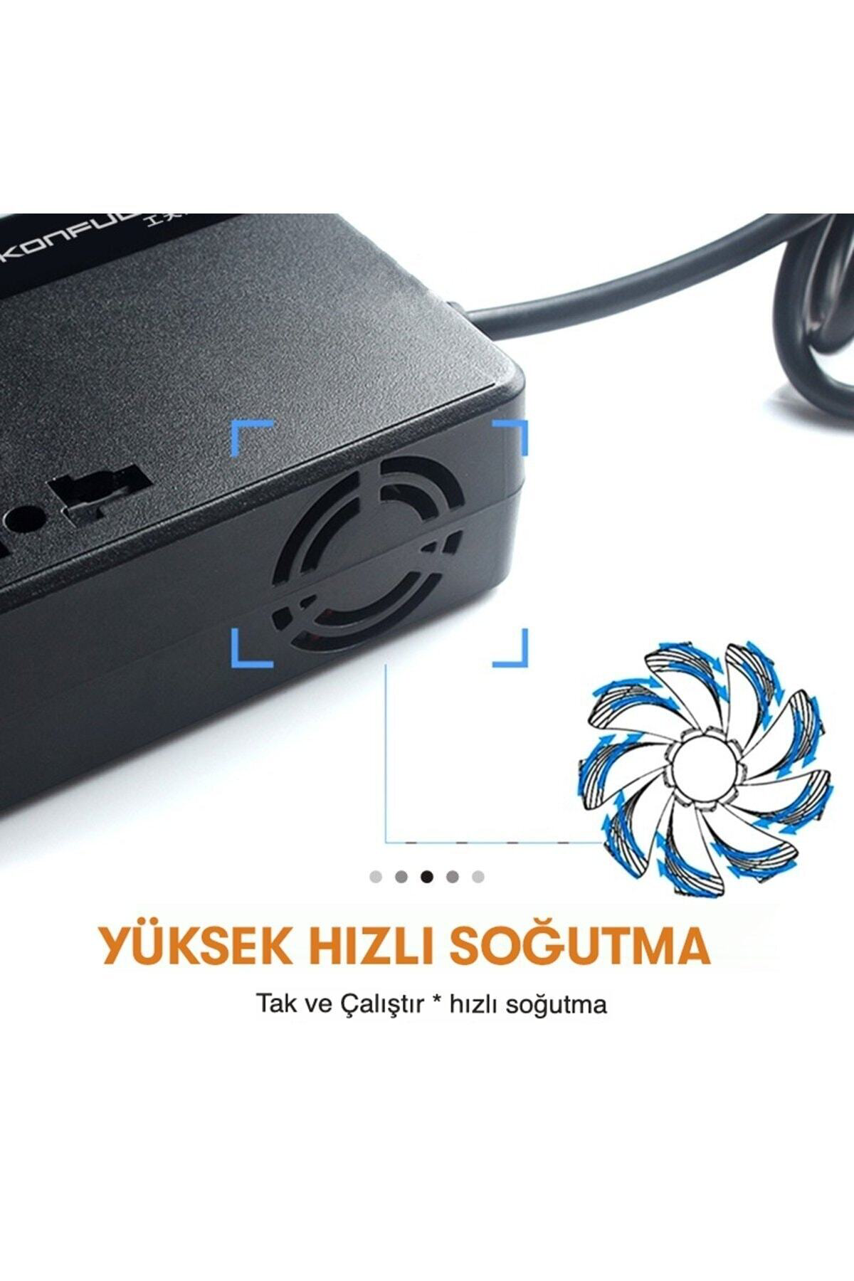 Karavan TIR Otobüs Otomobil içi Laptop Bilgisayar Şarj Cihazı 220