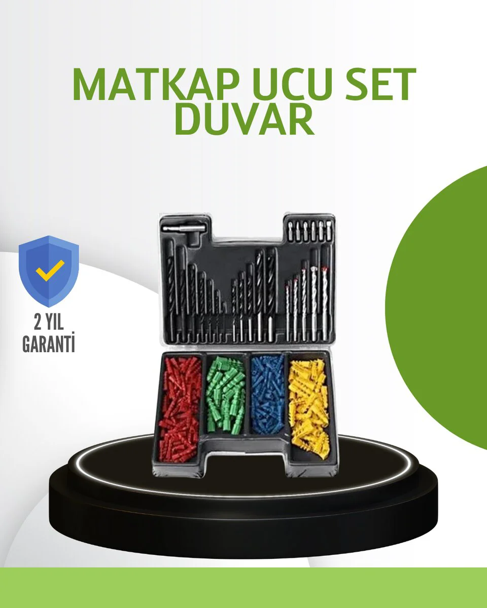 Karbon Çelik Matkap Ucu Seti - Ahşap, Metal ve Beton Delme Uçları Organizer Kutulu