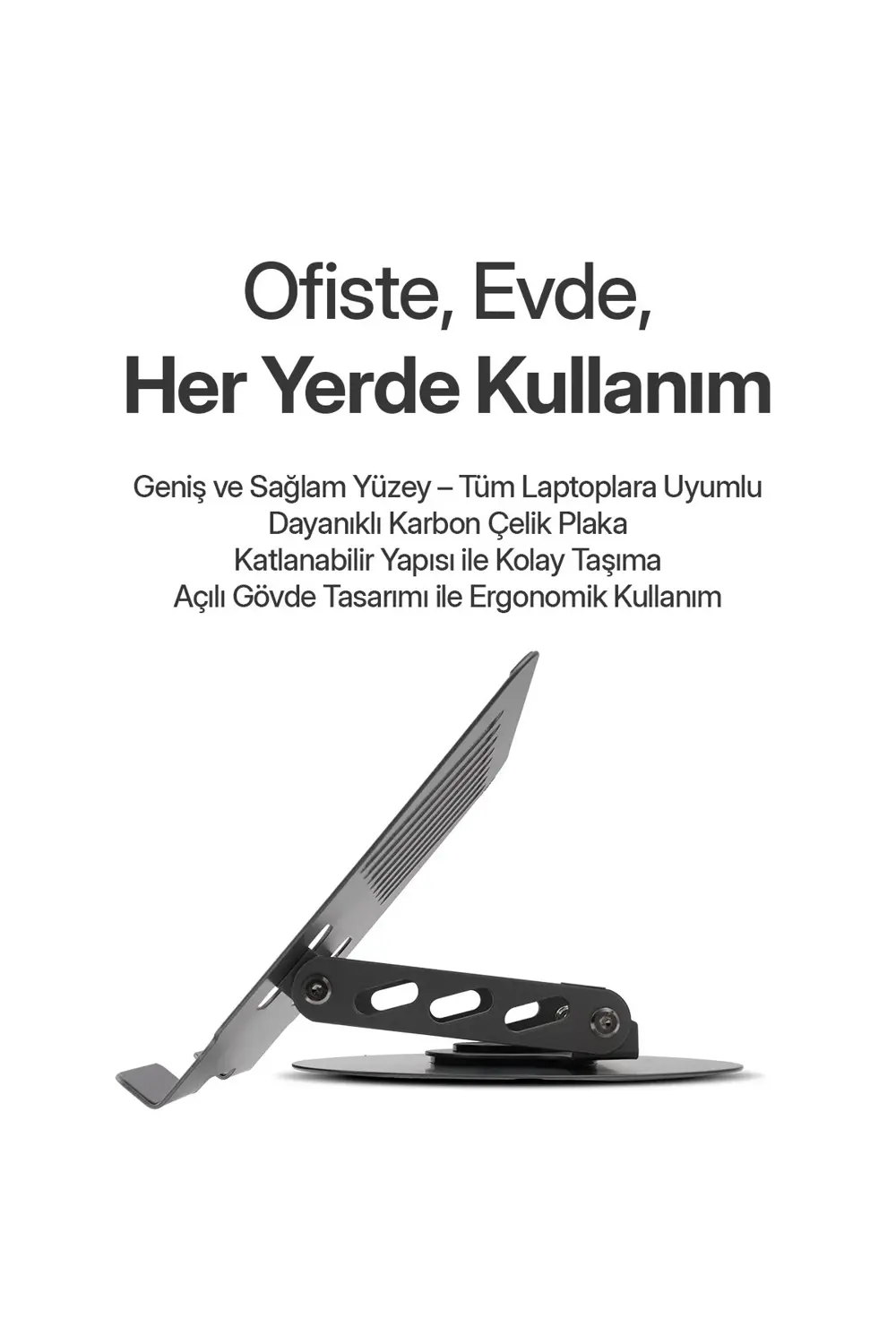 Powerway Karbon Çelik Metal Laptop Standı – Ayarlanabilir, İsı Dağıtımlı 1 Powerway Karbon Çelik Metal Laptop Standı – Ayarlanabilir, İsı Dağıtımlı 1