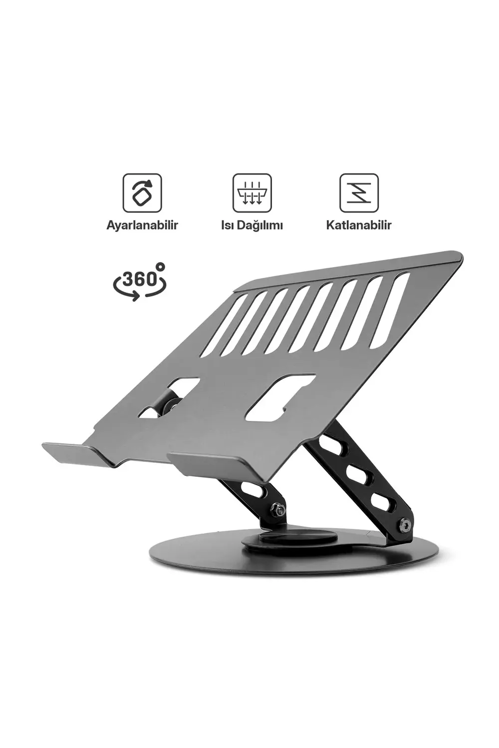 Powerway Karbon Çelik Metal Laptop Standı – Ayarlanabilir, İsı Dağıtımlı 1 Powerway Karbon Çelik Metal Laptop Standı – Ayarlanabilir, İsı Dağıtımlı 1