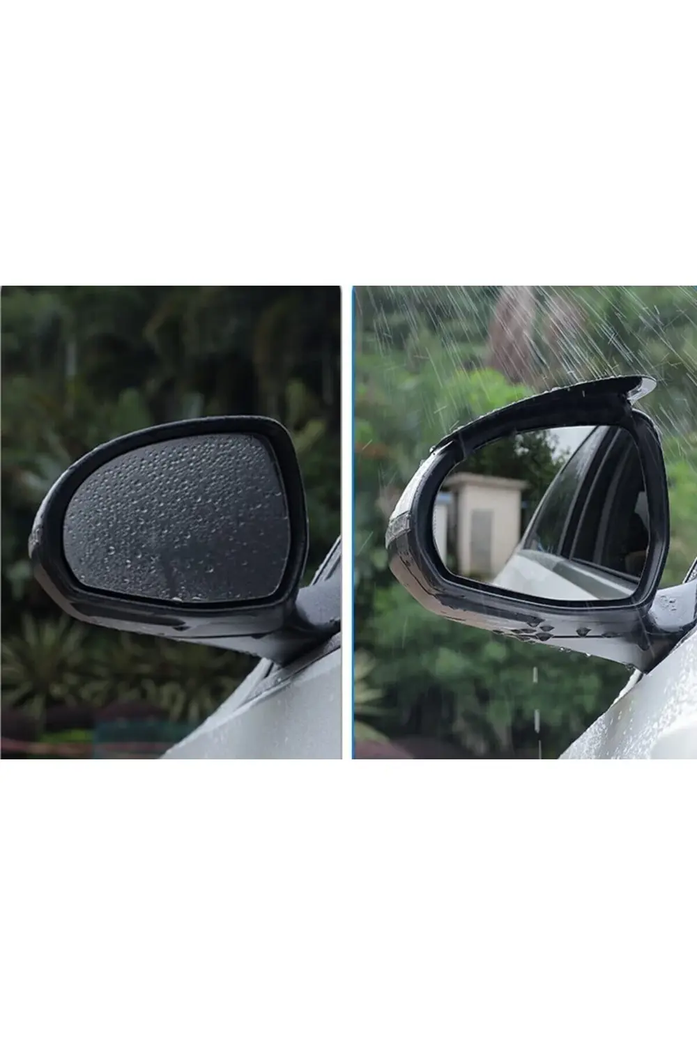 Karbon Desenli Araba Aynaa Yağmur Koruyucu Siperlik 2 Adet (ZA)