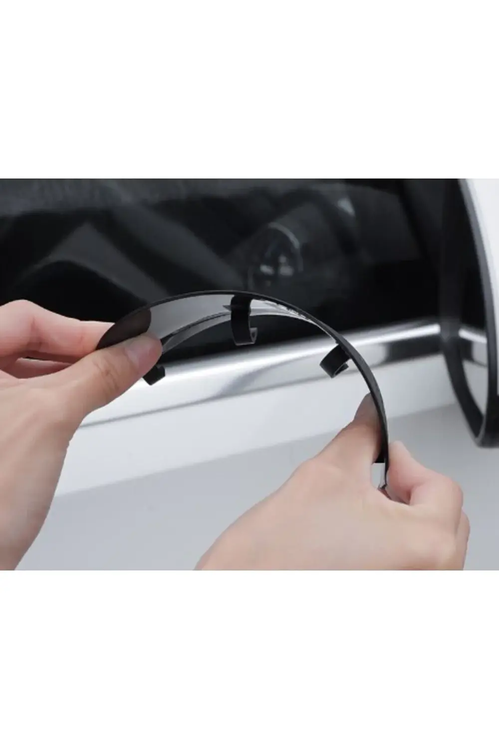 Karbon Desenli Araba Aynaa Yağmur Koruyucu Siperlik 2 Adet (ZA)