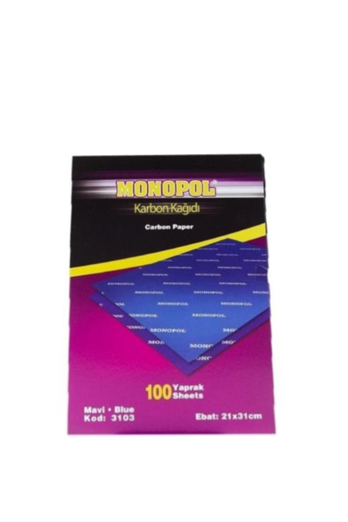 Monopol Karbon Kağidi Mavi 21X31cm 10'Lu Pkt