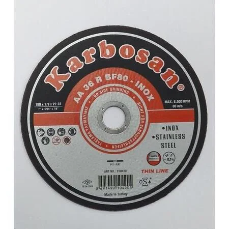 Karbosan Thinline İnox Kesici Taş 180x1,9x22,23 mm Paslanmaz Çelik Kesme Diski