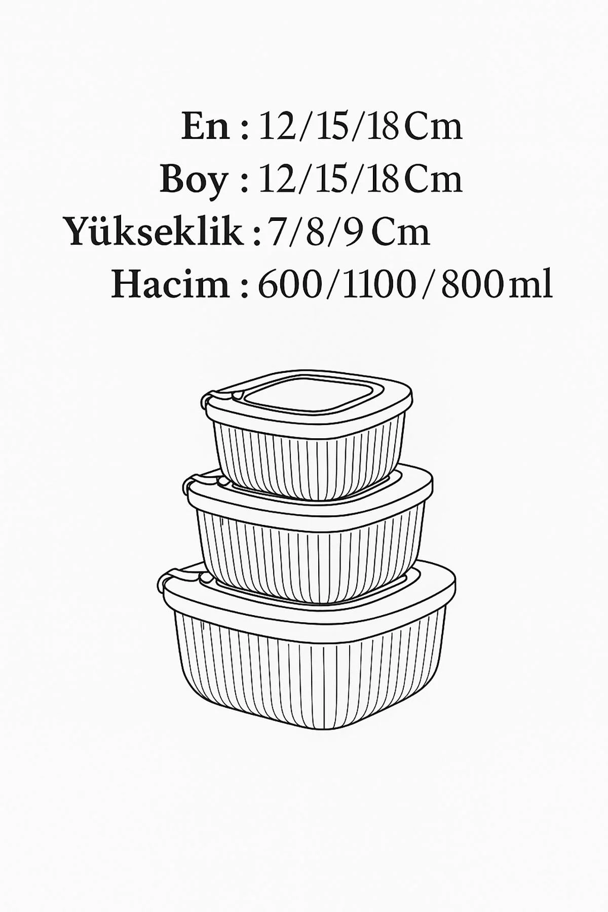 Kare 3 Parça Vakumlu Sızdırmaz Hava Almaz Saklama Kabı Seti Yeşil (1800/1100/600 Ml) Kare 3 Parça Vakumlu Sızdırmaz Hava Almaz Saklama Kabı Seti Yeşil (1800/1100/600 Ml)