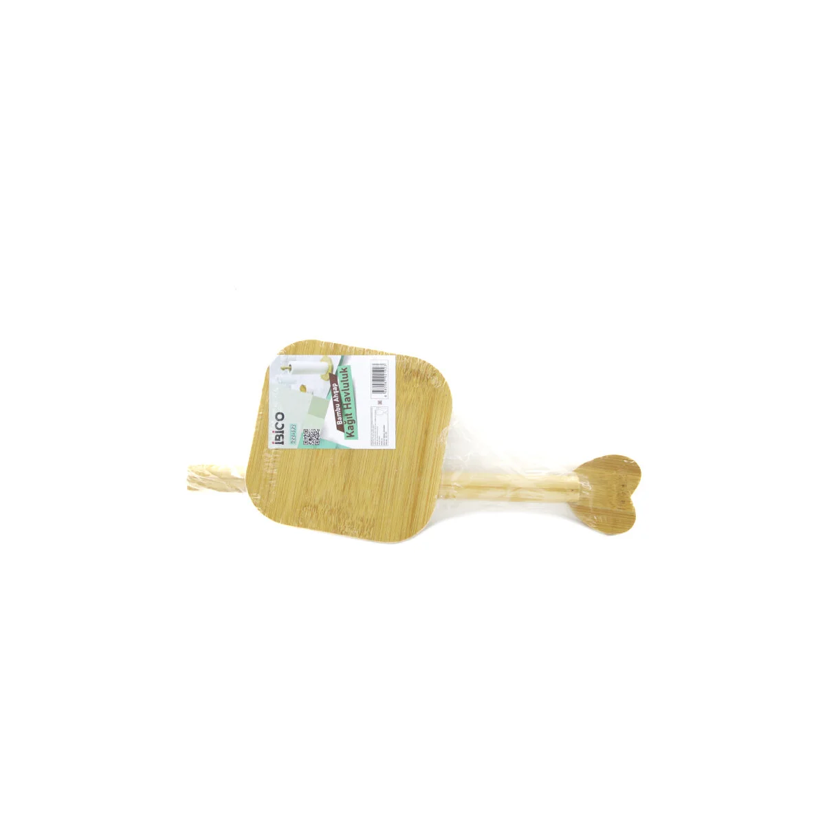 Kare ALTLIK=12X12CM Ahşap Bambu Kağıt Havluluk Kalp Başlı SAP=28.5CM