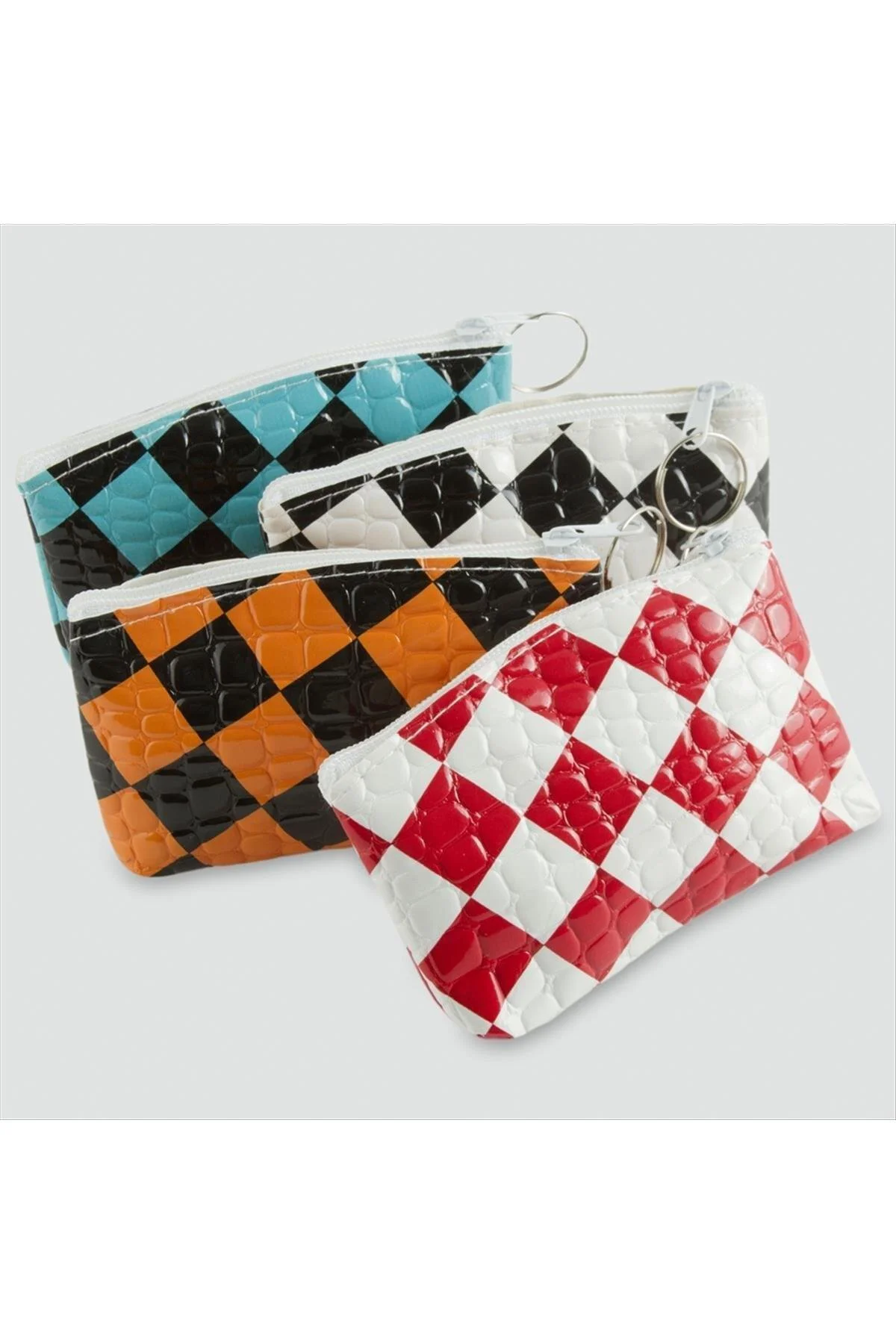 Kare Benekli Bozuk Para Cüzdanı