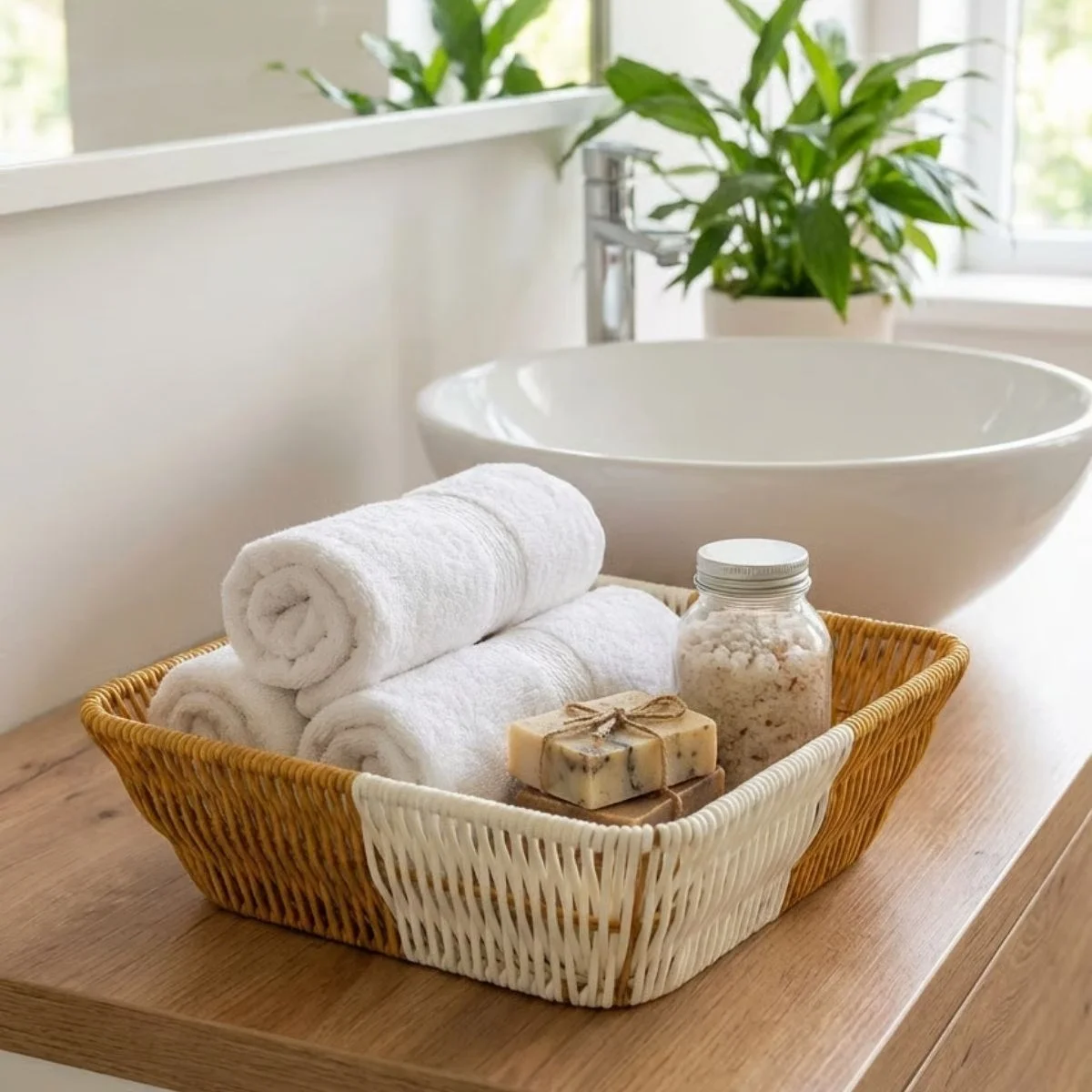 Kare Çift Renkli Plastik Rattan Ekmek Ve Meyve Sepeti - Çok Amaçlı Banyo Ve Mutfak Düzenleyici - Yıkanabilir Tezgâh Üstü Organizer Bx40 Fiyatı, Yorumları ve Özellikleri