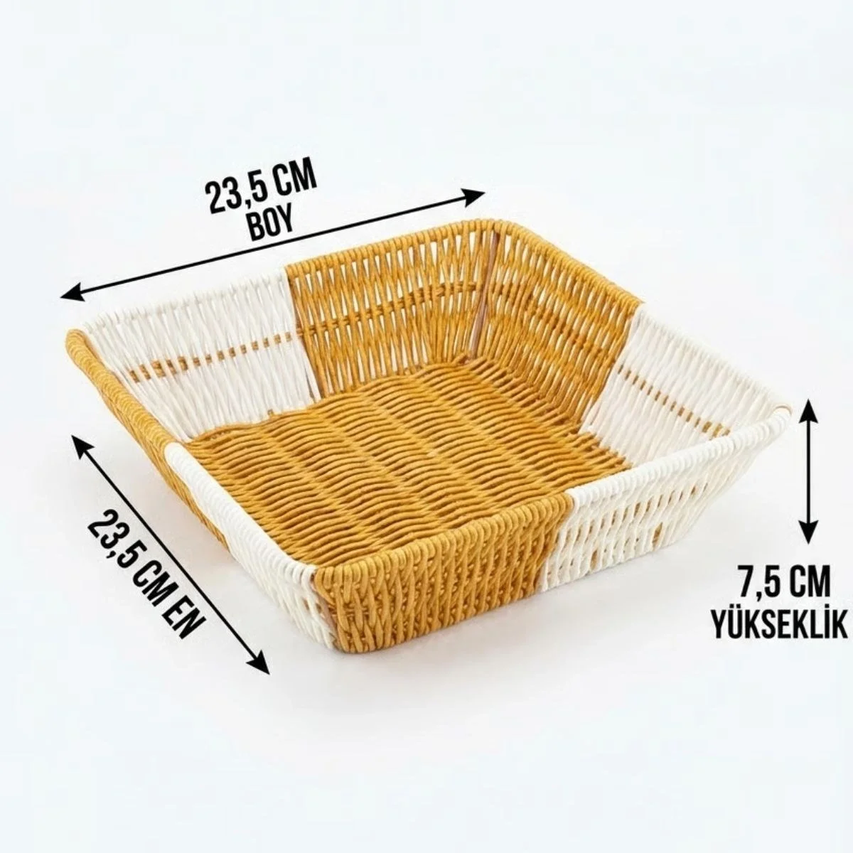 Kare Çift Renkli Plastik Rattan Ekmek Ve Meyve Sepeti - Çok Amaçlı Banyo Ve Mutfak Düzenleyici - Yıkanabilir Tezgâh Üstü Organizer Bx40 Fiyatı, Yorumları ve Özellikleri