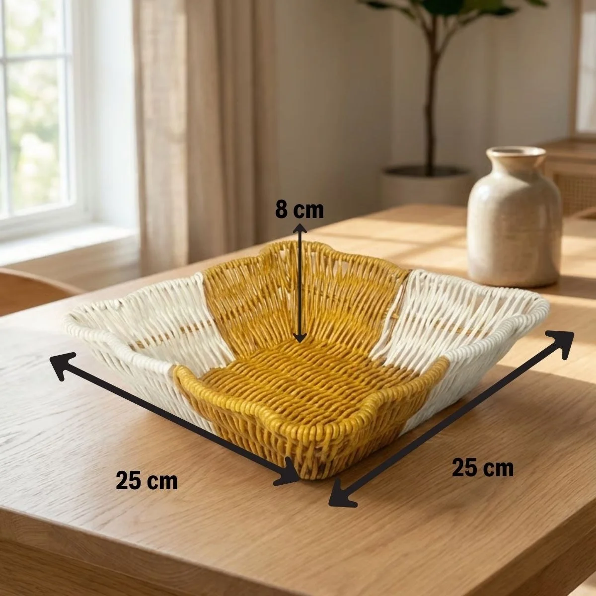 Kare Dalgalı Çift Renkli Plastik Rattan Ekmek Ve Meyve Sepeti - Çok Amaçlı Banyo Ve Mutfak Düzenleyici - Yıkanabilir Tezgâh Üstü Organizer Bx40 Fiyatı, Yorumları ve Özellikleri